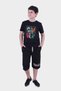 3-Piece Boy's T-Shirt-Capri Summer Set Printed - 2