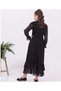 long Sleeve Chiffon Girl's Dress wiTh Tulle Colorful layered SKirT - 2