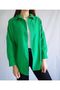 Kadın Yeşil Oversize Basic Gömlek