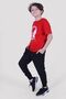 Ataturk Signature Printed Unisex Children's Short Sleeve Red-White Bottom-Top Set - 5