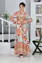 Young Girls' Cotton Viscose Fabric Patterned Long Hijab Dress - 4