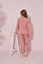 Dark Salmon Printed Cotton Knitted Pajama Suit 24241075 - 5