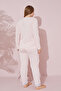Somon Lace Detailed Cotton Curve Plus Size Oversized Knitted Pajama Set 24240696 - 3