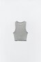 The Champ Halter Neck Gray Melange Women's Crop Top - 3