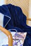 Double Sided Wellsoft TV Blanket 100x170cm Sofa Throw, Soft Fuzzy Plush Fleece Navy Blue - 2