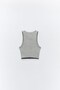The Champ Halter Neck Gray Melange Women's Crop Top - 5