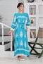 Girl's 100% Cotton Long Hijab Dress - 5