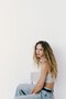 The Champ Halter Neck Gray Melange Women's Crop Top - 8