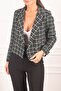 Women's Mint Double Breasted Collar Tweed Crop Jacket ARM-24K001014