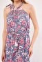 Women's Pink Ikositessera Dress Halter Neck Belted Waist Long ARM-24Y001047 - 2