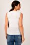 Women's White Sleeveless Wrap Blouse ARM-22Y001010 - 4