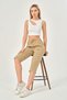Lace-Up Oversize Long Unisex Bermuda Shorts Raw Cloth Cotton Linen Capri Shorts