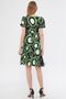 Women's Pistachio Green V-Neck Short Sleeve Patterned Ruffle Dress Arm-24Y001014 - 5