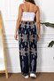 Women's Navy Blue Patterned Wide Leg Trousers ARM-23Y001124 - 4