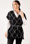 Women's White Tie Waist V-Neck Sweater ARM-21K001069 - 2