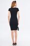 Women's Black Collar Windowed Short Sleeve Dress ARM-24Y133008 - 4