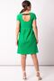 Women's Green Backless, Elastic Detailed, Short Sleeve Dress Arm-23y001001 - 4