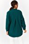 Women's Dark Green Oversize Long Basic Shirt ARM-22Y001118 - 4