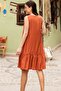 Women's Tile Sleeveless Skirt Ruffle Dress ARM-18Y001156 - 4