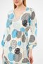 Women's Light Blue V-Neck Tie Waist Ruffle Long Sleeve Dress ARM-24Y001009 - 3