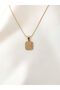 Women's Stainless Steel Mother of Pearl Stone Butterfly Plate Necklace - 3