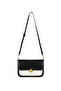 Colorblock bag with faux fur