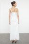 White Satin Woven Stylish Evening Dress Night Graduation Dress Tprss24El00289 - 5