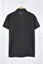 Men's Black Basic Knitted Polo Neck T-Shirt Tedaw25Po00000 - 2