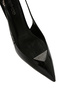 Black Leather Low Heel Stiletto - Open Back 24sfd 120916 - 3
