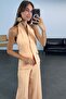 5032 Model Melon Patterned Halter Vest and Trousers Set