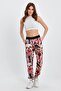 Knitted Sweatpants Jogger with Elastic Waist and Leg Metrage Print - 6