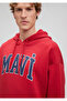Logo Printed Hooded Red Sweatshirt 067149-81773 - 5