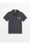 Boy - Polo Collar Printed Short Sleeve T-Shirt