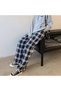Harajuku Black And White Plaid Pants Summer Casual Wide Leg Korean Fashion Loose Straight Sweatpants Y2k Bottoms - 5