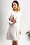 Women's Long Sleeve Crew Neck Combed Cotton Tunic Underwear White - 4