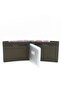 Khaki Unisex Leather Card Holder 07568H2P - 2