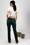 Women's Corduroy Striped Combed Cotton Pajama Bottoms Tracksuit Army Green - 4