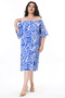 Women's Plus Size Saks Woven Viscose Fabric Elastic Collar Short Sleeve Dress 65N38173 - 4
