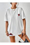 Unisex Oversize White Deadpool Minimal Design Printed Combed Cotton T-Shirt Unisex White T-Shirt Short Sleeve - 2