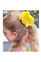 Luxury Fashion Trend Large Satin Artificial Rose Flower Hairpin Clip Buckle Yellow
