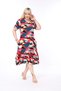 Multi-Colored Skirt with Ruffles and Pockets Plus Size Dress