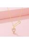 Steel Necklace with Heart and Pin and Embellished - 3