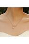 Steel Necklace with Heart and Pin and Embellished - 7