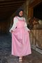 Shoulder Tie Belted Pink Gilet - 8