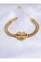 Clover Gold Steel Bracelet - 2