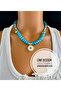 Handmade Murano Necklace with Glass Beads Blue Evil Eye Accessories - 5