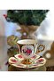 Kosova Stella Porcelain Set of 6 Footed Coffee Cups