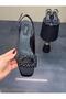 Diva Black Satin - Women's Casual Shoes with Stone Detail - 3