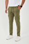 Men's Elastic Waist Cargo Pocket Casual Khaki Trousers