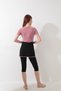 Women's Short Sleeve Semi-Covered Hijab Swimsuit with Tights Bonnet Suit Short Arm Swimsuit - 4